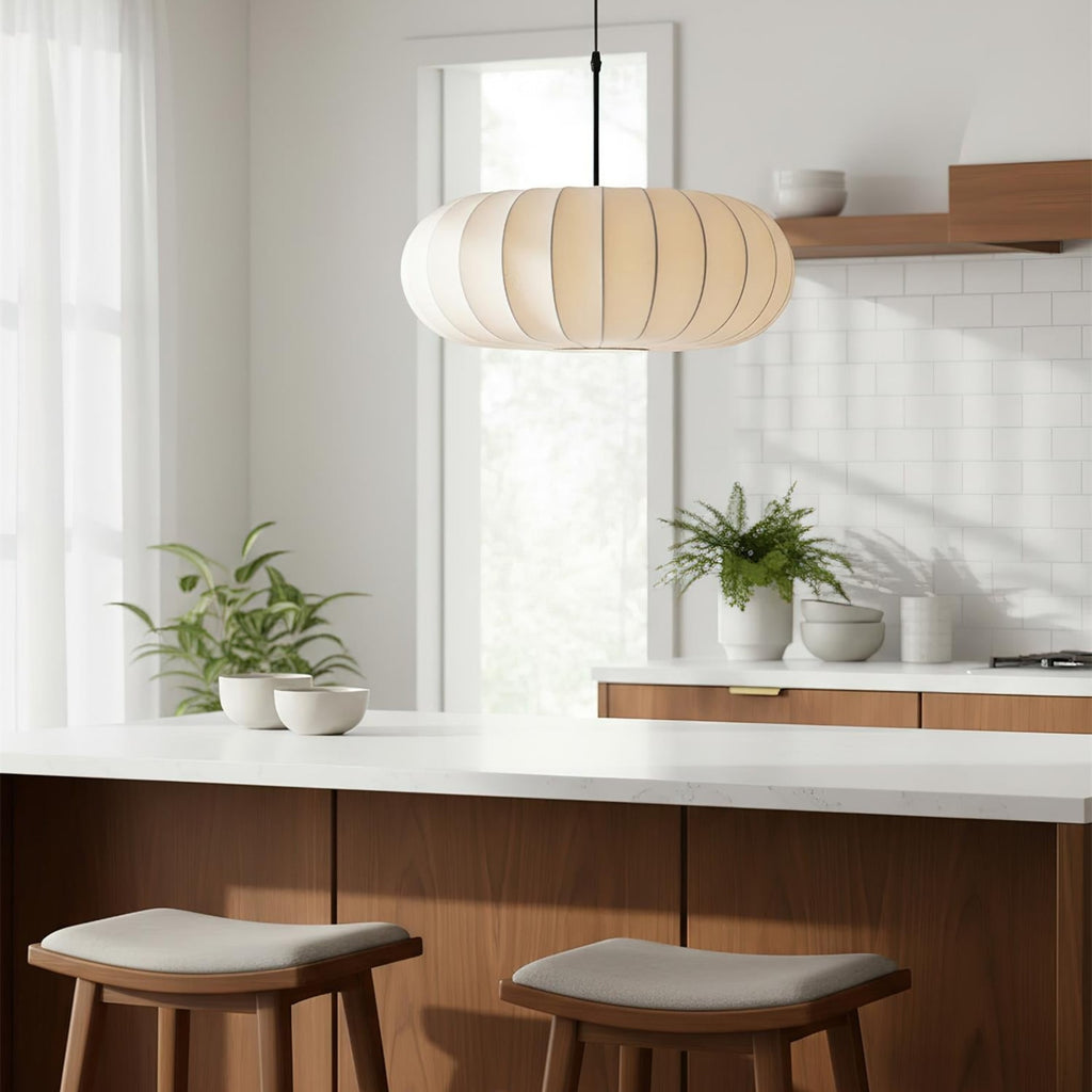 Modern Fabric Pendant Light for Living and Dining Rooms — Halden Lighting