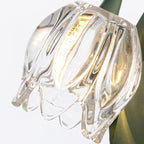 Retro Glass Table Lamp With Warm LED Glow — Halden Lighting