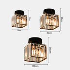 Modern Acrylic Semi-Flush Mount Ceiling Light for Living Room — Halden Lighting