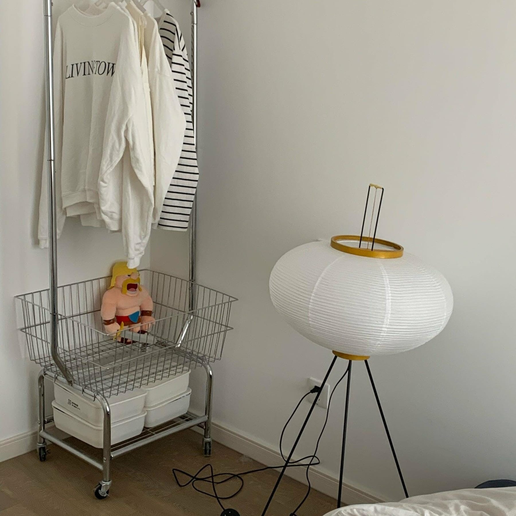 Modern Rice Paper Floor Lamp for Living Room and Bedroom — Halden Lighting