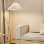Scandinavian Wood Floor Lamp With Warm LED Glow for Living Room — Halden Lighting