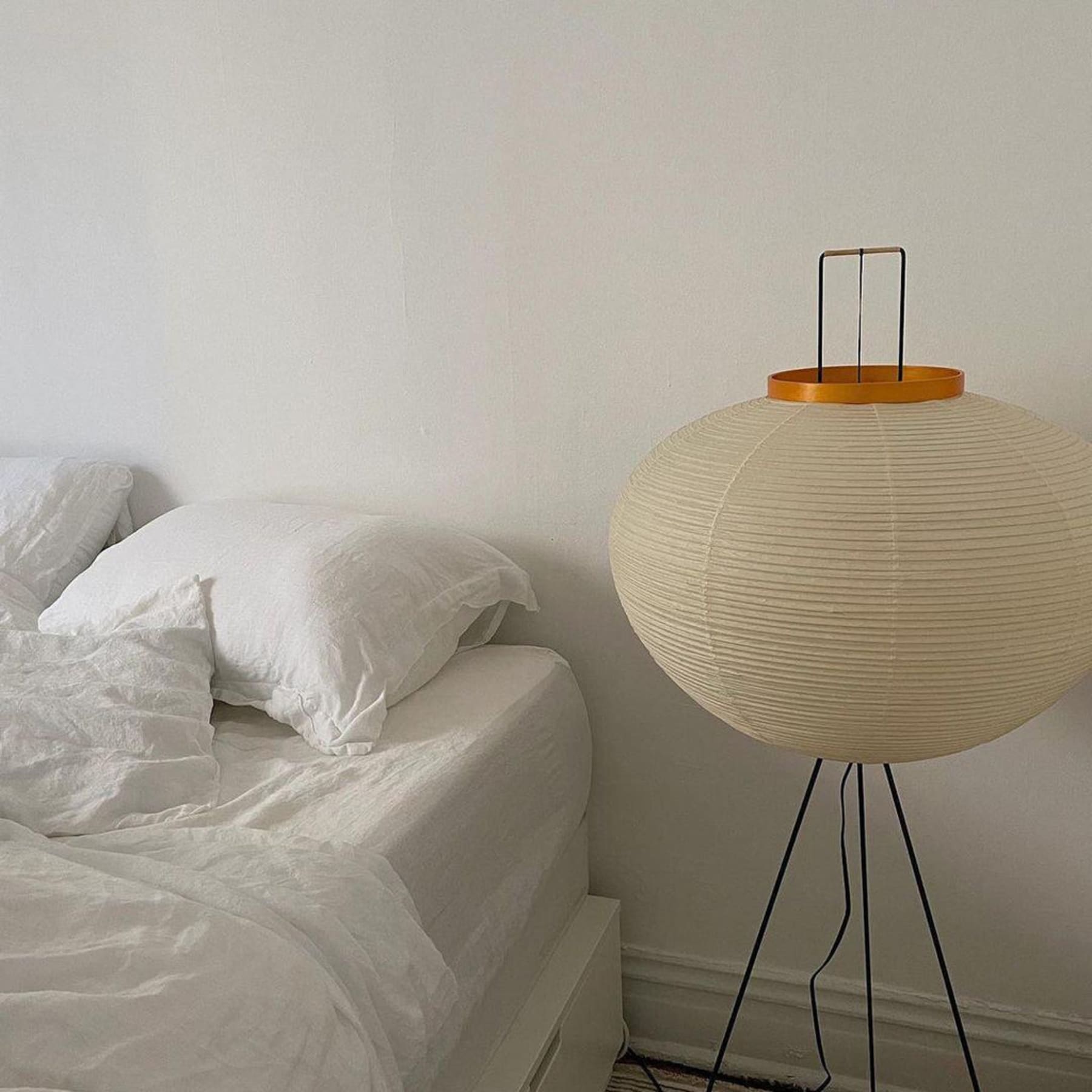 Modern Rice Paper Floor Lamp for Living Room and Bedroom — Halden Lighting