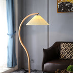 Scandinavian Wood Floor Lamp With Warm LED Glow for Living Room — Halden Lighting