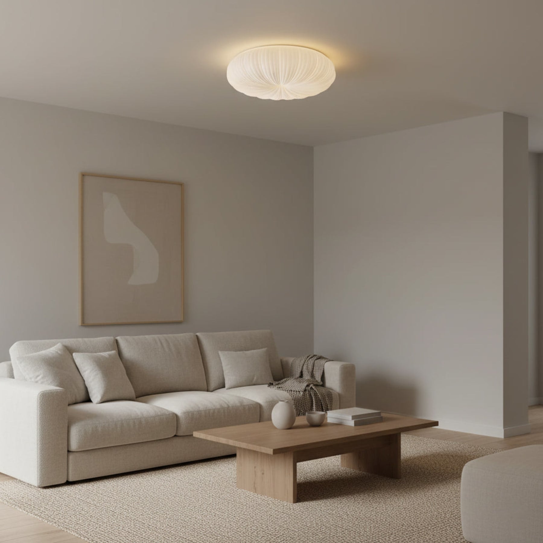 Modern Round Flush Mount Ceiling Light for Living Room — Halden Lighting