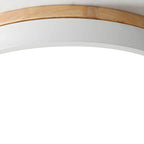 Modern Wood Flush Mount Ceiling Light With Remote Dimming — Halden Lighting