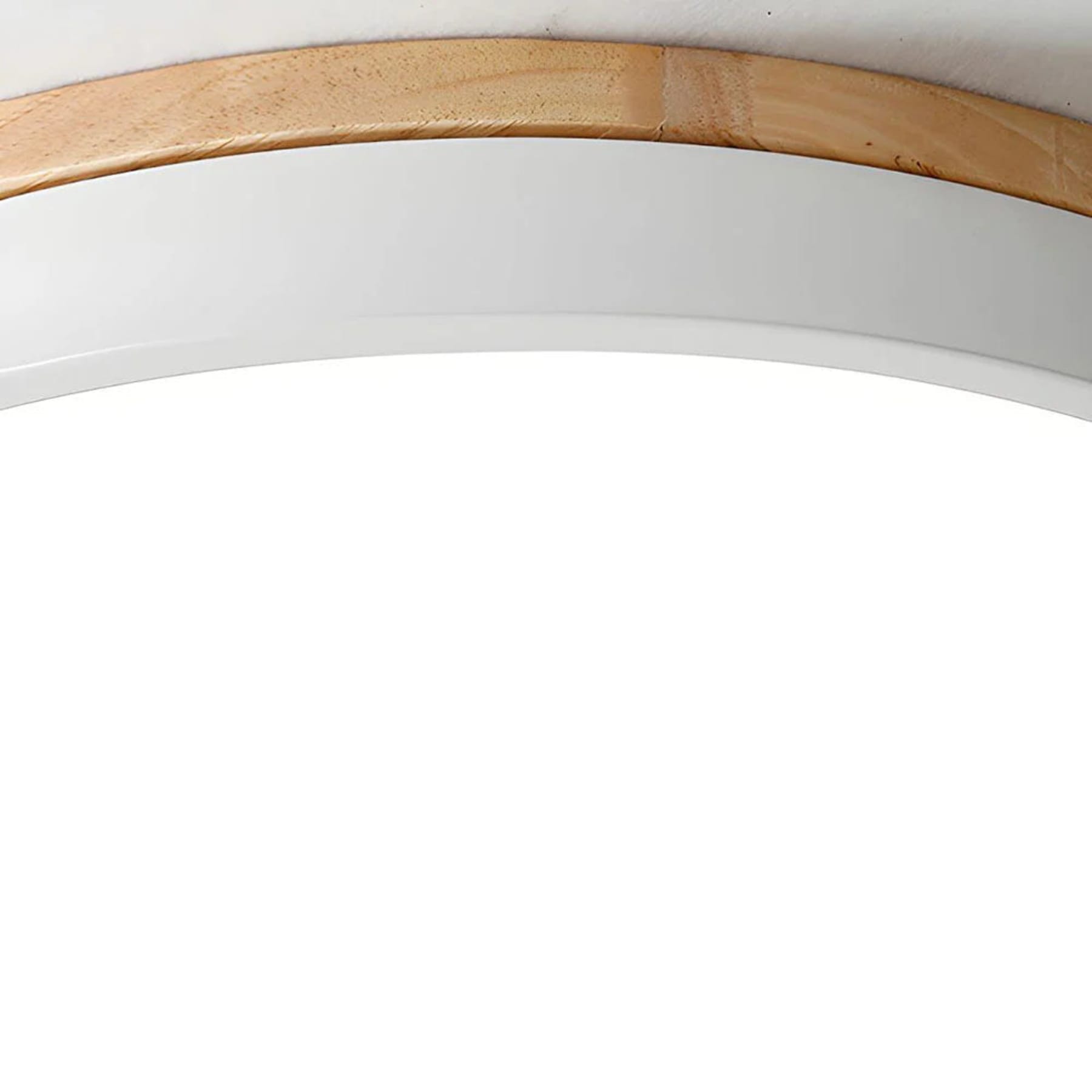 Modern Wood Flush Mount Ceiling Light With Remote Dimming — Halden Lighting