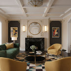 Traditional Brass Flush Mount Ceiling Light With Cool Daylight Glow — Halden Lighting