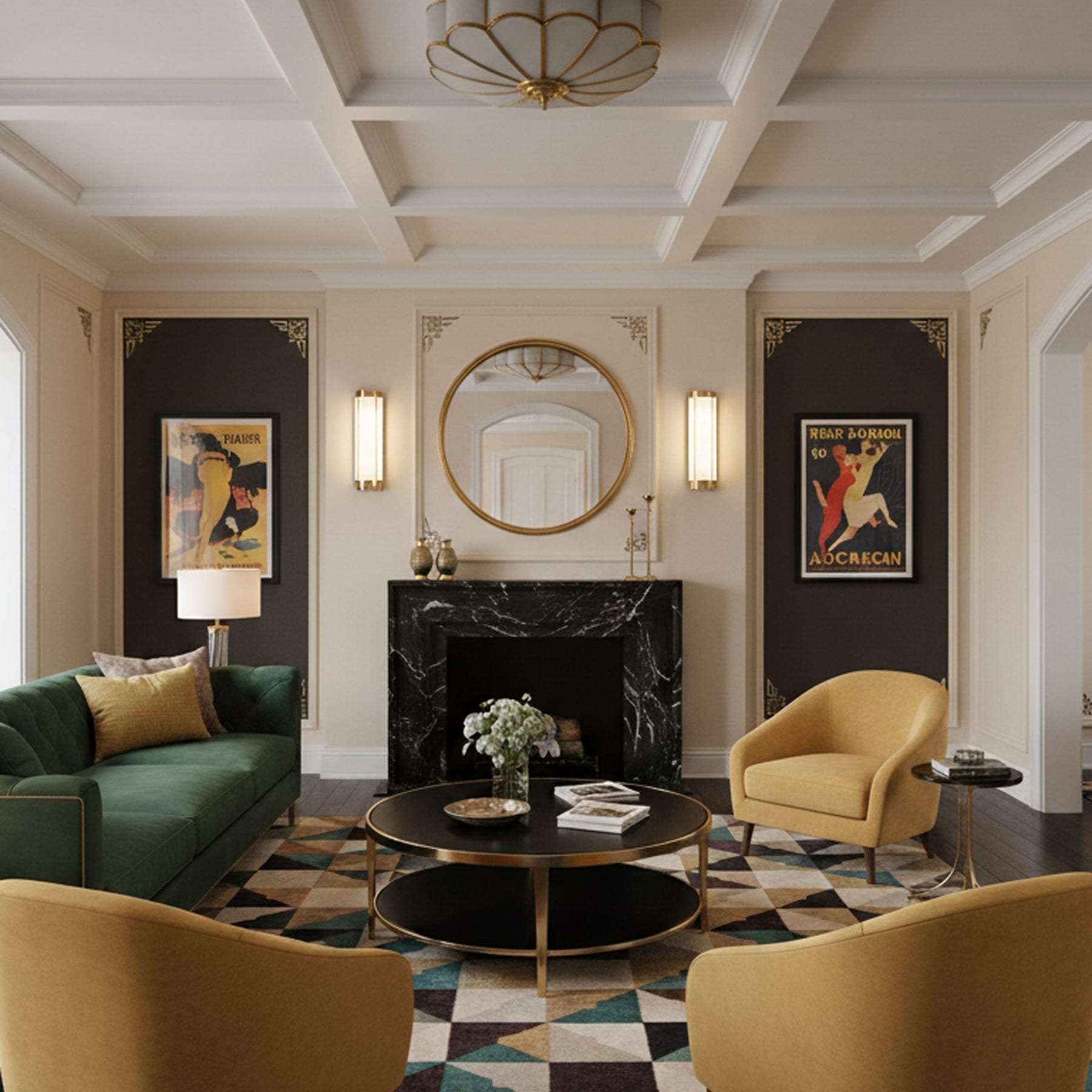 Traditional Brass Flush Mount Ceiling Light With Cool Daylight Glow — Halden Lighting