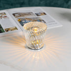 Modern Crystal Table Lamp With Warm LED Glow for Living Room — Halden Lighting