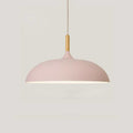 Modern Wrought Iron Pendant Light With Daylight Glow in Pink — Halden Lighting