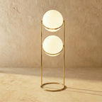 Modern Chrome Floor Lamp With Warm LED Glow for Living Room — Halden Lighting