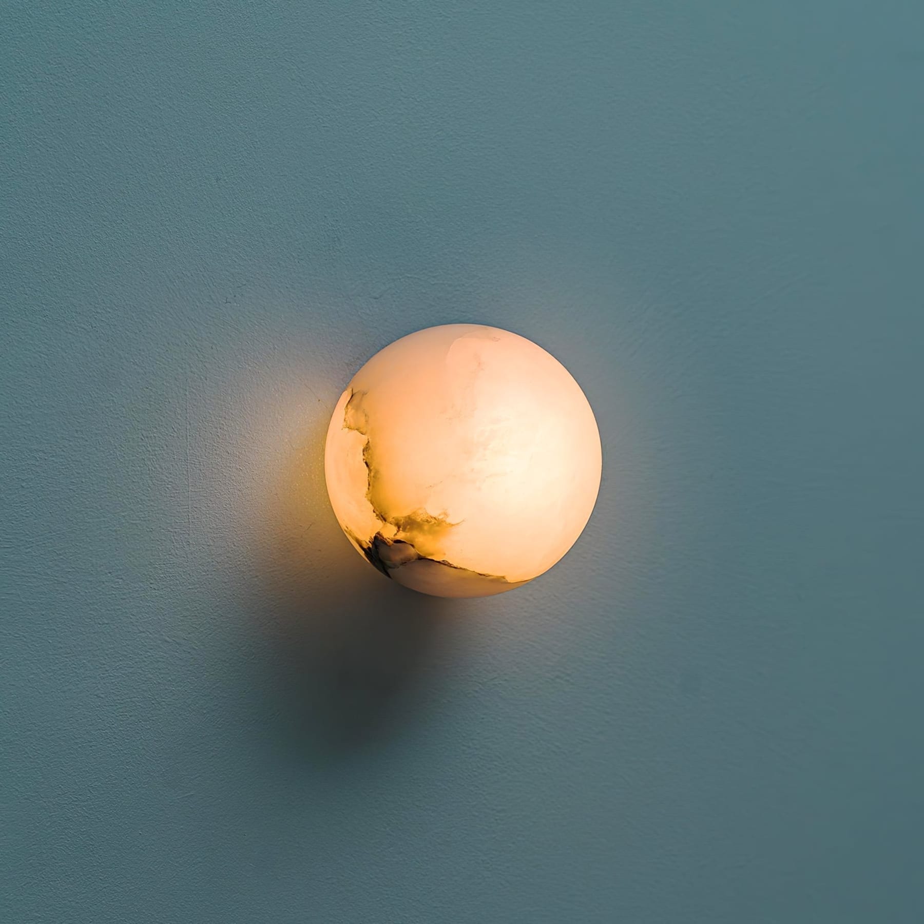 Marble Modern Wall Light With Warm LED Glow — Halden Lighting