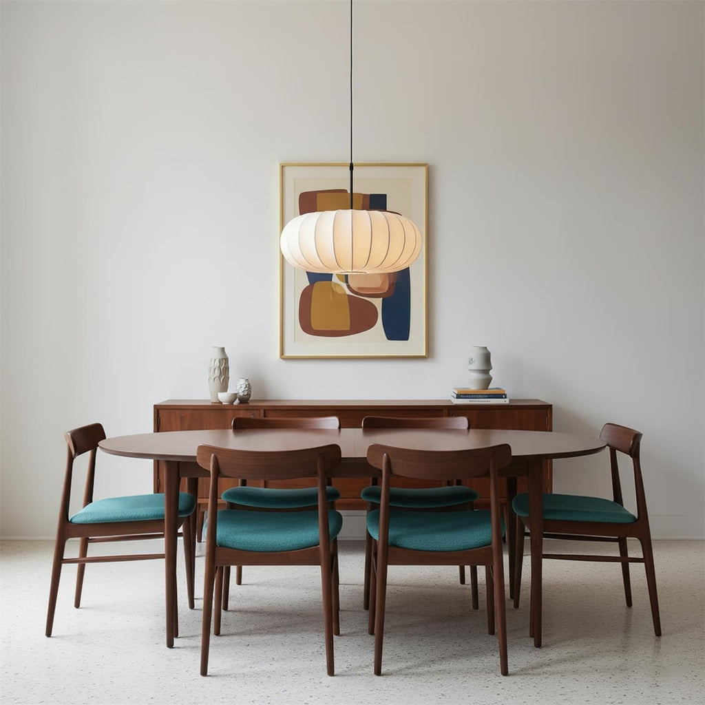 Modern Fabric Pendant Light for Living and Dining Rooms — Halden Lighting