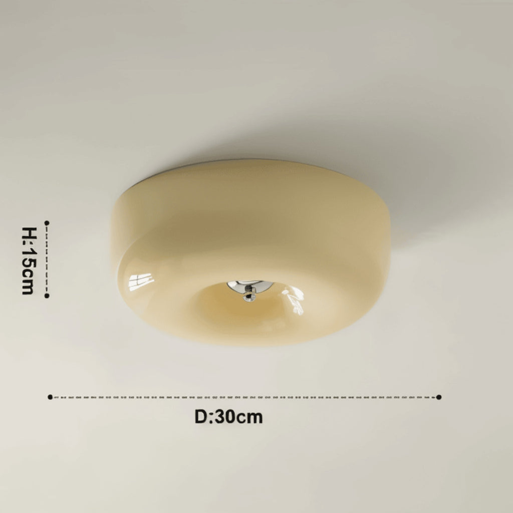 Modern Glass Flush Mount Ceiling Light for Living Room — Halden Lighting