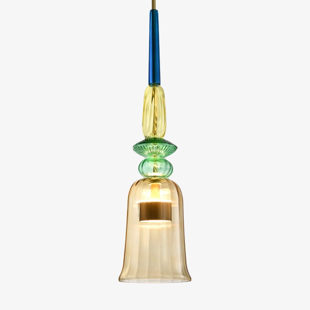 Modern Glass Pendant Light With Warm LED Glow in F: 16 × 78.5 cm (6.3" × 30.9") — Halden Lighting