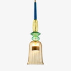 Modern Glass Pendant Light With Warm LED Glow in F: 16 × 78.5 cm (6.3" × 30.9") — Halden Lighting