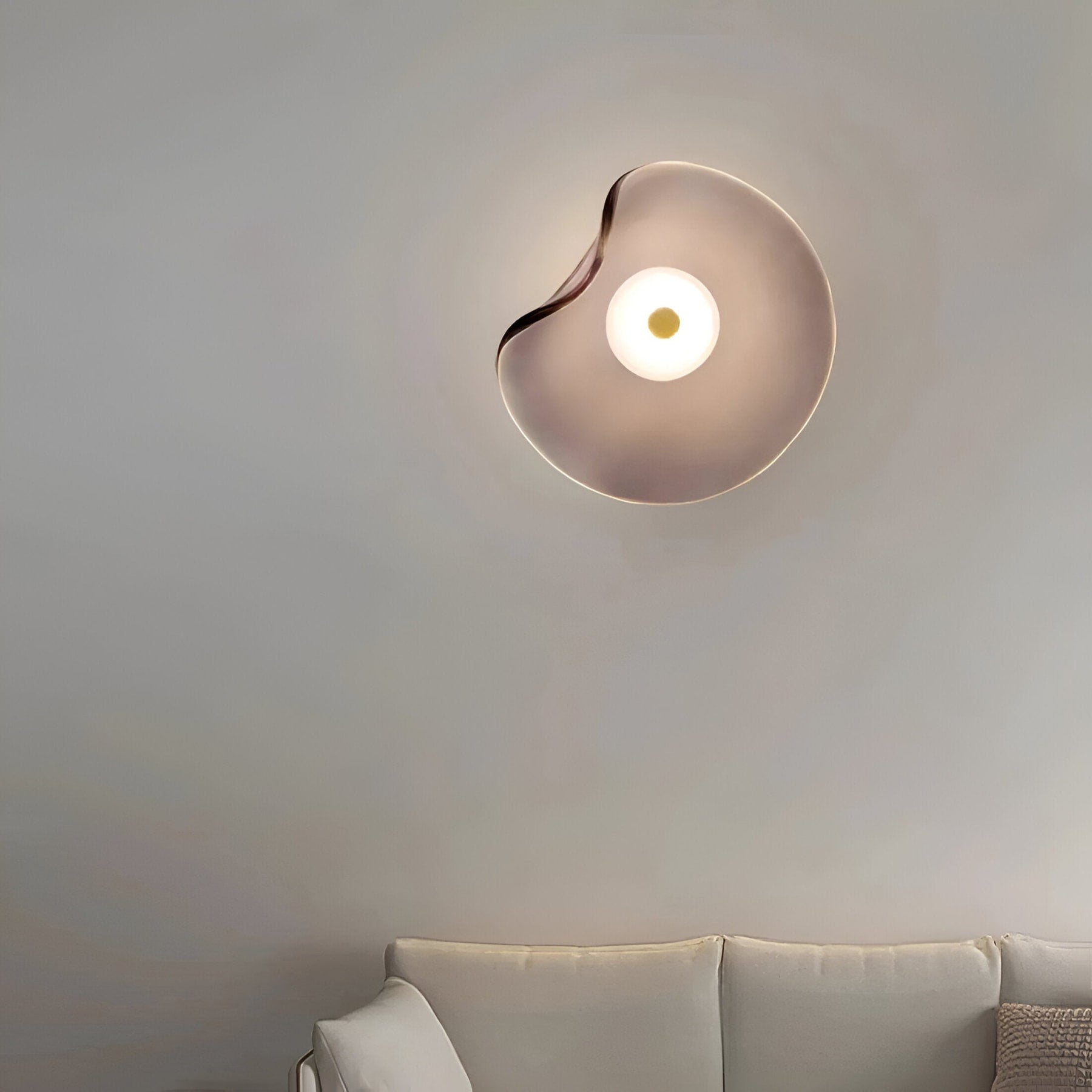 Modern Glass Wall Light With Warm LED Glow — Halden Lighting
