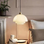 Modern Glass Pendant Light With Warm LED Glow for Dining Room — Halden Lighting