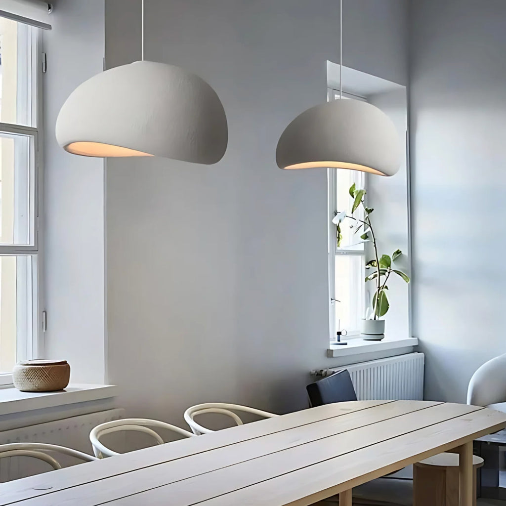 Modern Stone Pendant Light With Matte Finish for Living Room — Halden Lighting