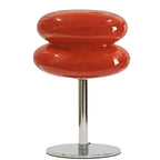 Retro Glass Table Lamp With USB Plug-In Power for Living Room in Red — Halden Lighting